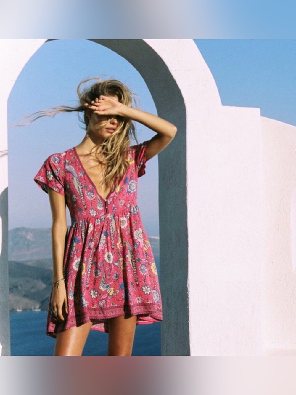 Spell Lovebird Mini Dress in Rose - size M Great condition